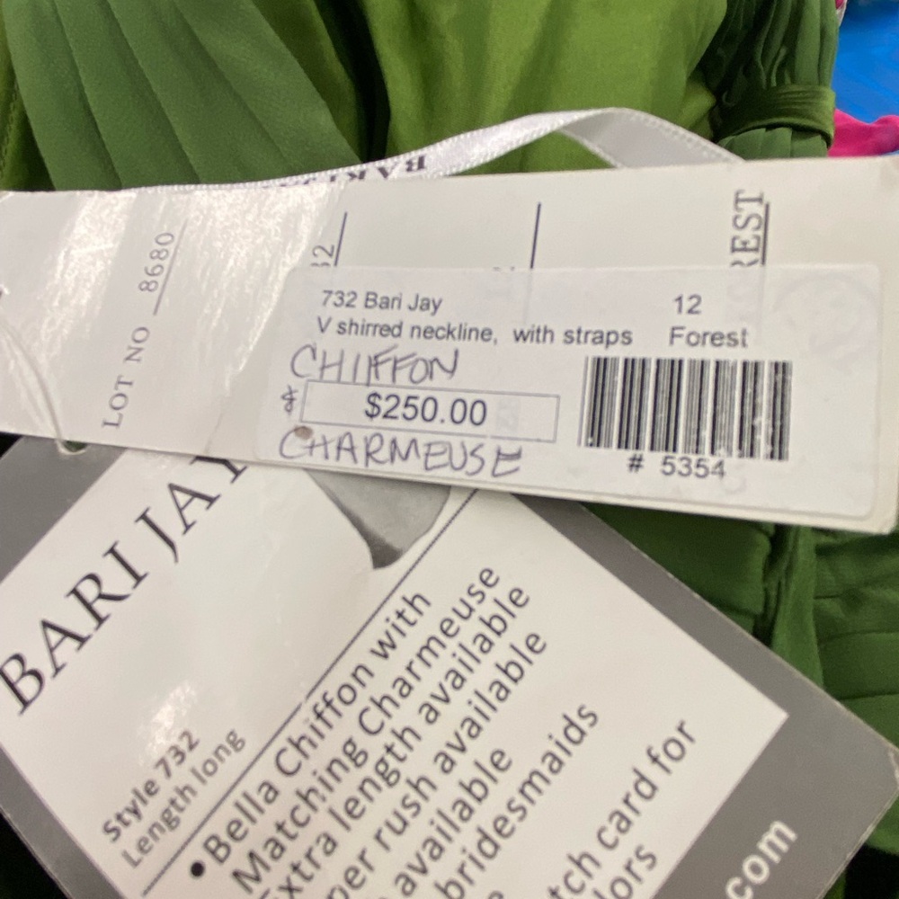 Bari Jay Green Sleeveless Halter Gown for Prom - Picture 6 of 6